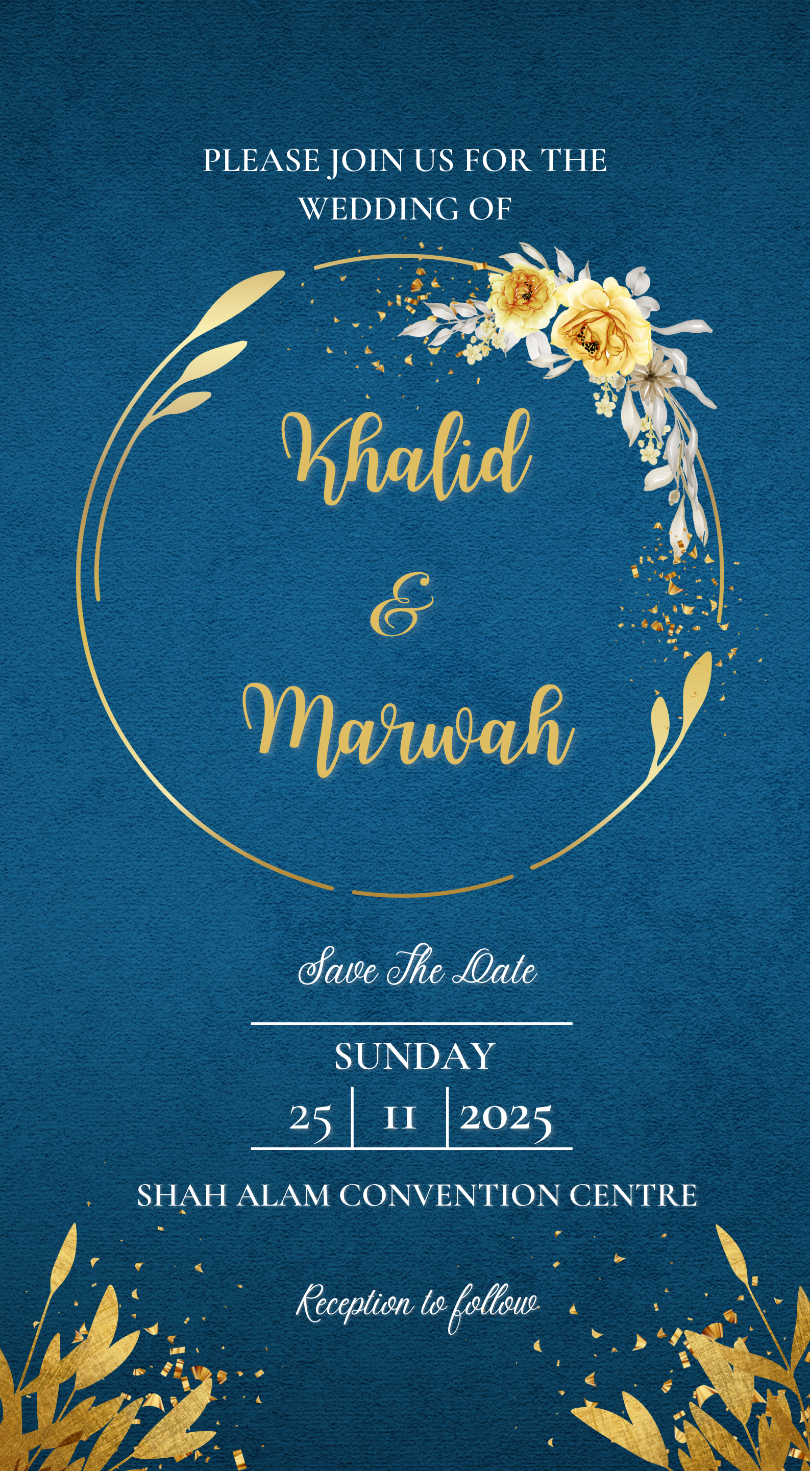 Luxury wedding invitation design